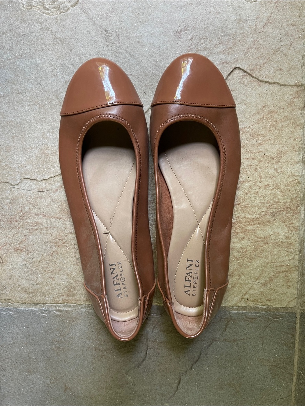 Alfani Shoes | Alfani Patent Tan - Step N Flex Comfort Ball Super comfy